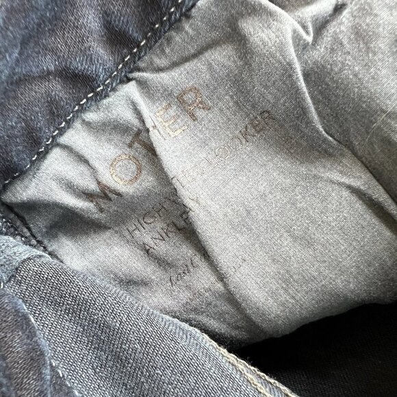 Mother Women’s High Waisted Looker Ankle Skinny Jeans Dark Gray Wash Size 26 - Picture 3 of 6